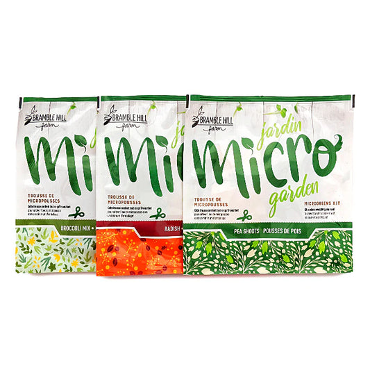 Micro Garden Microgreens Kit Bundle - Broccoli, radish & buckwheat