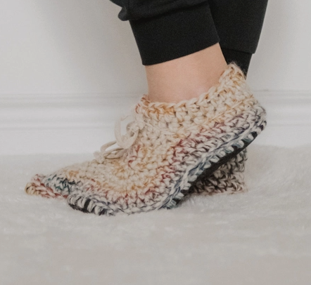 Adult Hand-made Wool Slippers - Ankle
