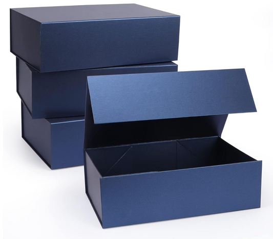 Blue Gift Box with Magnetic Lid (12”x8”x4”)