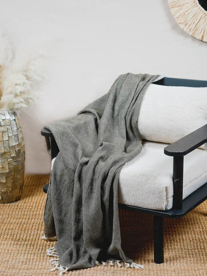 100% Natural Wool Throw Blanket